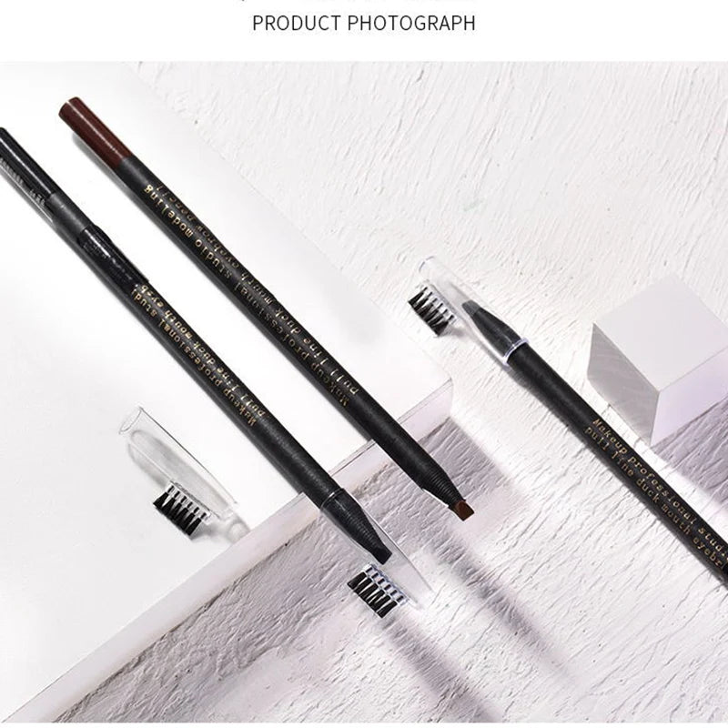Brown Eyebrow Pencil Waterproof High Quality Professional Female Cheap Eyebrow Enhancer Chinese Cosmetics Haozhuang Brand Makeup