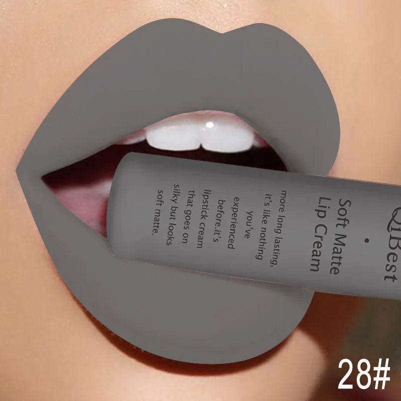 Matte Velvet Red Lipstick Waterproof  Black Lip Gloss Long Lasting Non-marking Sexy Lipgloss Makeup Liquid Lipsticks Lip Tint