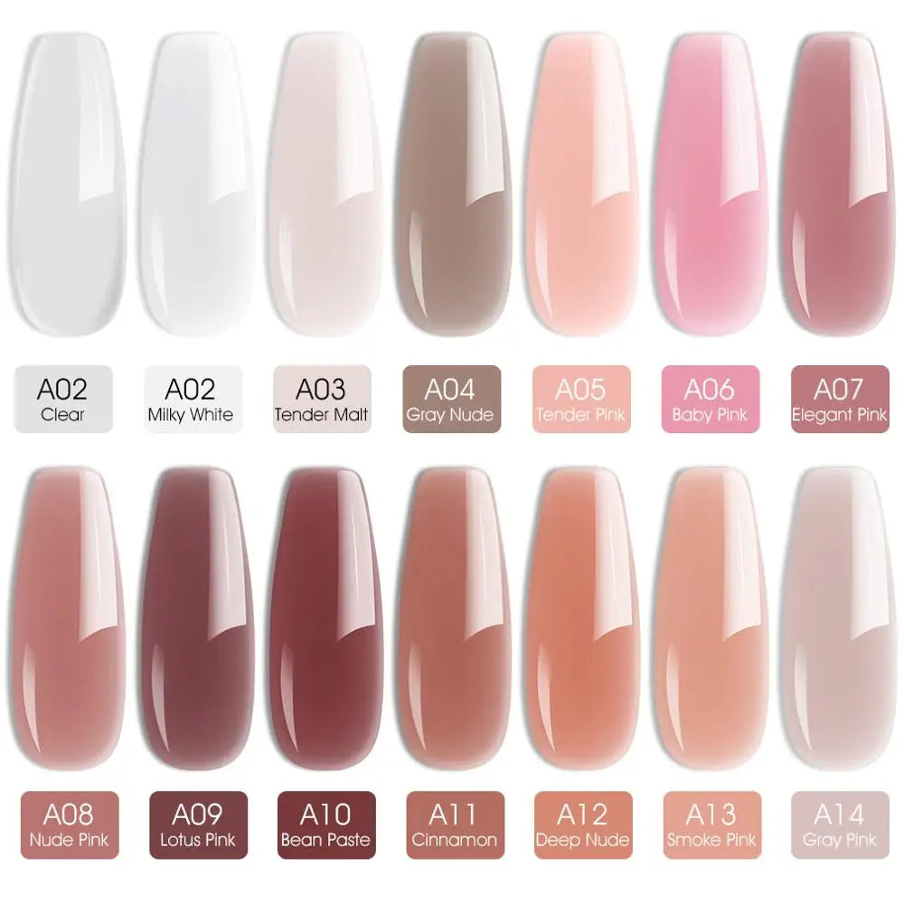 50ml TPO Free Jelly Nail Extension Gel Nail Builder French Nail Gum Venalisa Clear Natural Color Soak Off UV Construction Gel