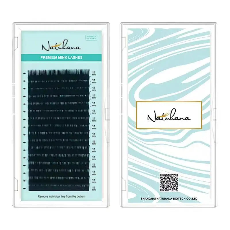 NATUHANA Korea PBT 16 Rows CC DD Curl Eyelash Extension False Individual Lashes Hand Made Faux Mink Eyelashes for Extensions