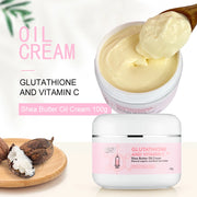 AILKE Glutathione & Vitamin C Shea Butter Cream, Brightening, Deeply Moisturizing, Smooth Skin, Face and Body Butter Cream,100ml