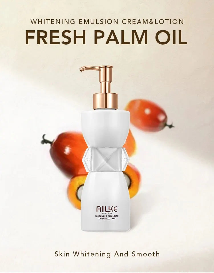 AILKE Collagen Whitening Body Lotion, Intense Moisturizing Cream, Reduce Black Spots, Wrinkles, With Nicotinamide, Arbutin