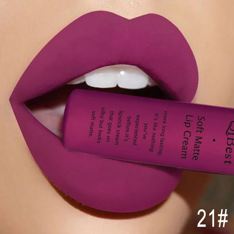 Matte Velvet Red Lipstick Waterproof  Black Lip Gloss Long Lasting Non-marking Sexy Lipgloss Makeup Liquid Lipsticks Lip Tint
