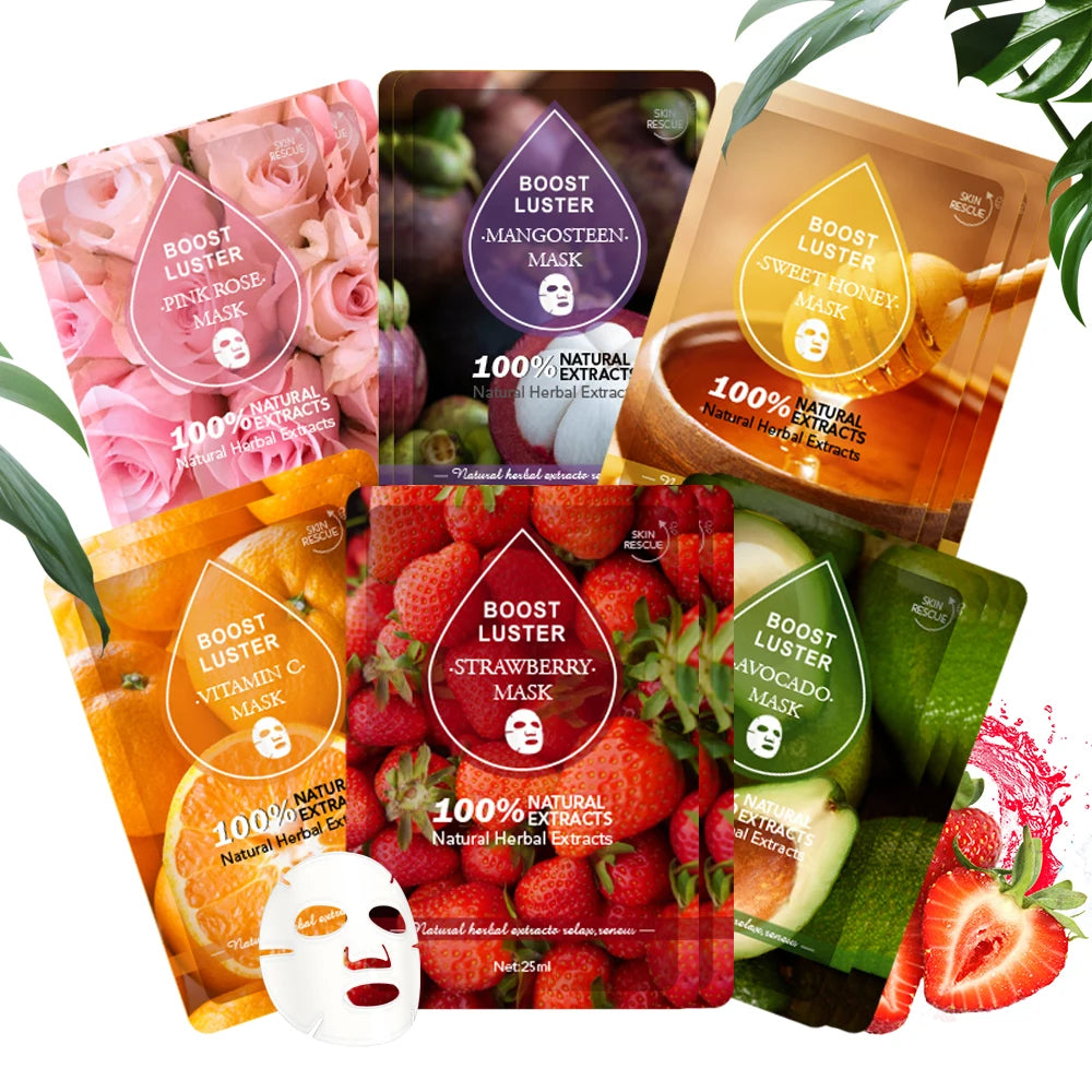 AILKE Whitening Moisturizing Hydration Facial Mask With Vitamin C, Hyaluronic Acid, Anti-wrinkle Face Skin Care Korean Cosmetics