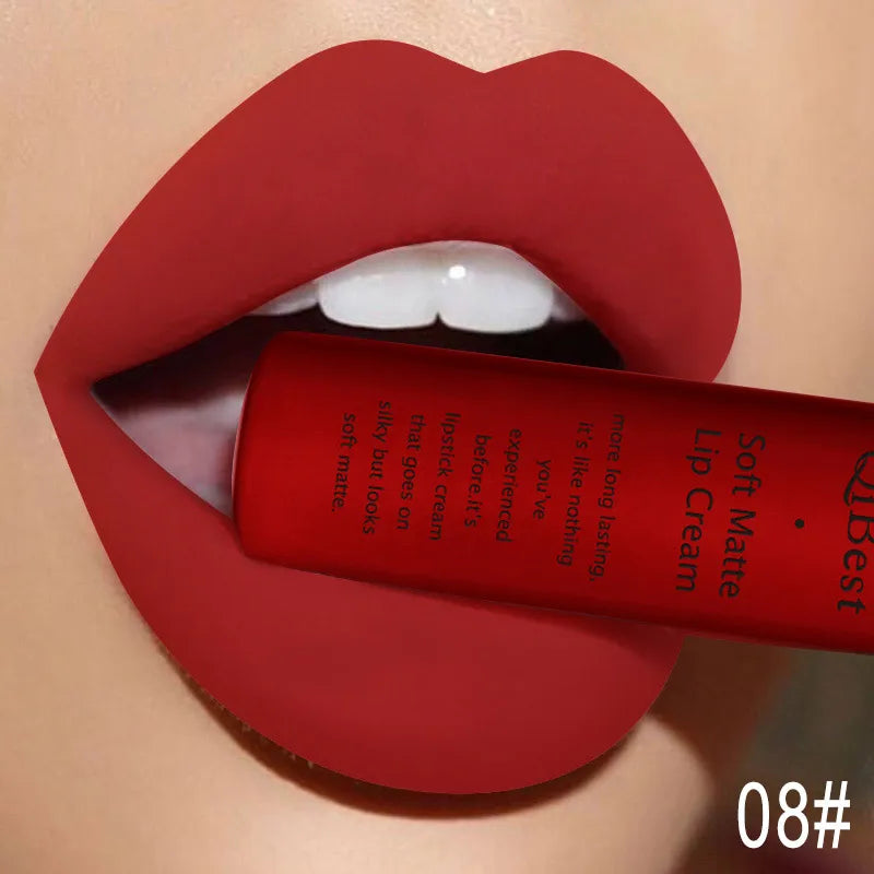Matte Velvet Red Lipstick Waterproof  Black Lip Gloss Long Lasting Non-marking Sexy Lipgloss Makeup Liquid Lipsticks Lip Tint