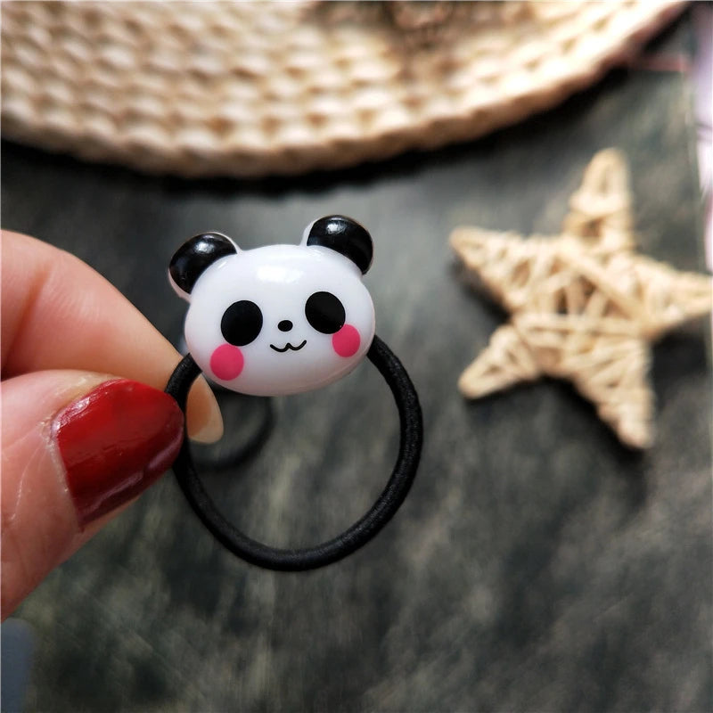2PCS Cute New Cartoon Panda BB Clips Kids Hairpins Baby Clips Headdress Elastic Hair Bands Girls Accessories Children Headwear