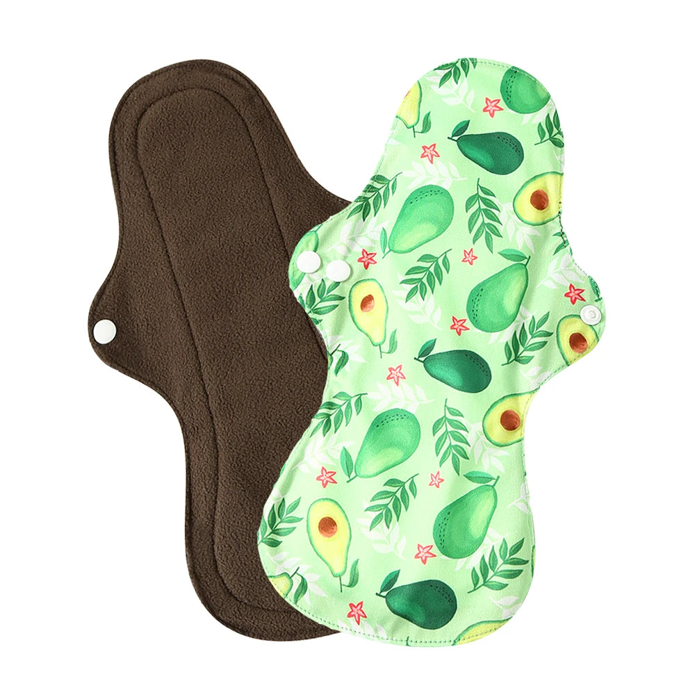 Menstrual Pads Heavy Flow Reusable Waterproof Panty Liner Bamboo Charcoal Sanitary Napkin Washable Overnight Period Cloth Pads