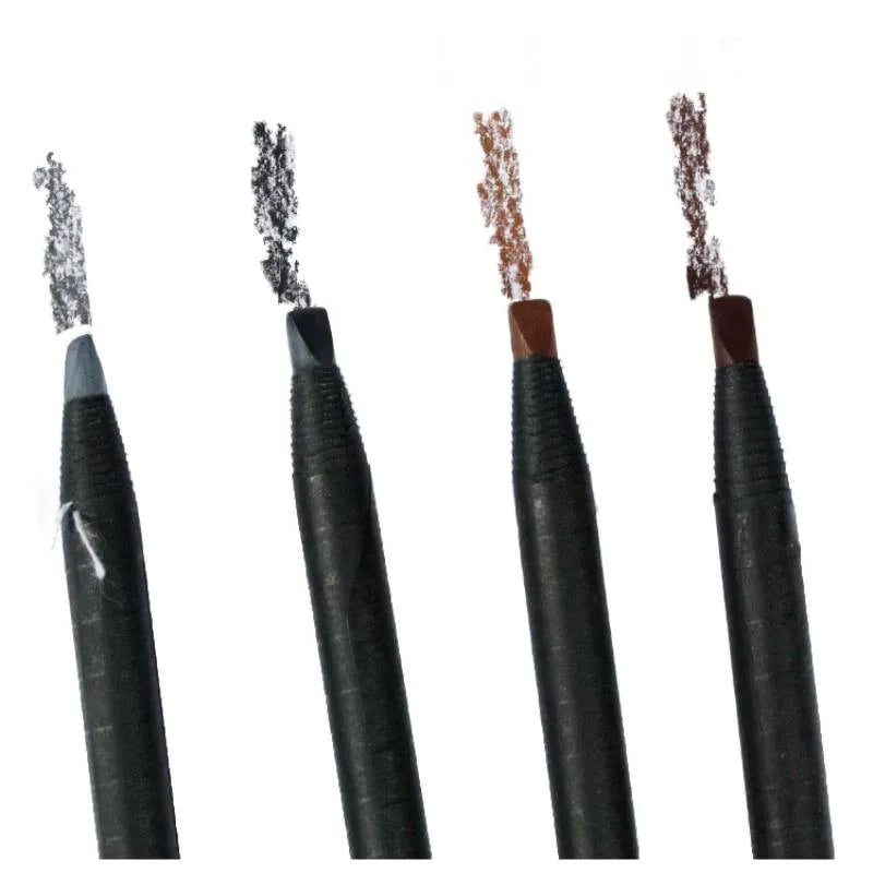White Eyebrow Pencil Cosmetic Pen Brush for Eyeshadow Natural Long-Lasting Brows Tint Waterproof Eye Brow Makeup Set Beauty