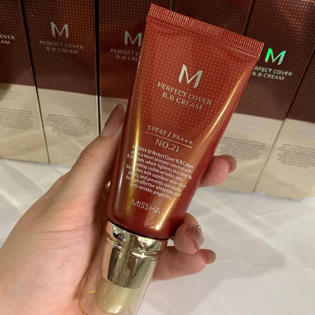 BB Cream 50ml No21 No23 Concealer Liquid Foundation Moisturizing Makeup Base Natural Nude Look Long Lasting Wear For All Skin