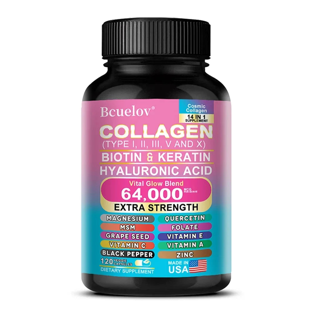 Collagen Peptide Supplement, Anti-Aging, Youthful Glow, Skin Elasticity, Strong Joints, Healthy Hair Growth, Healthy Nails