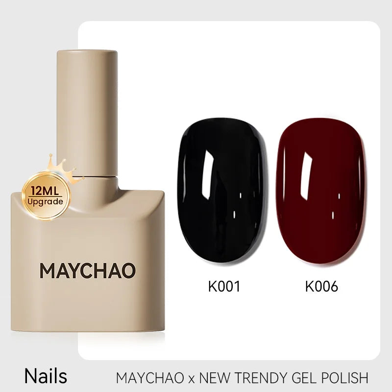 MAYCHAO 12ml Gel Nail Polish Set Professional Salon Nail Art Gels Varnish UV LED Semi Permanent Nail Lacquer Nail Supplies