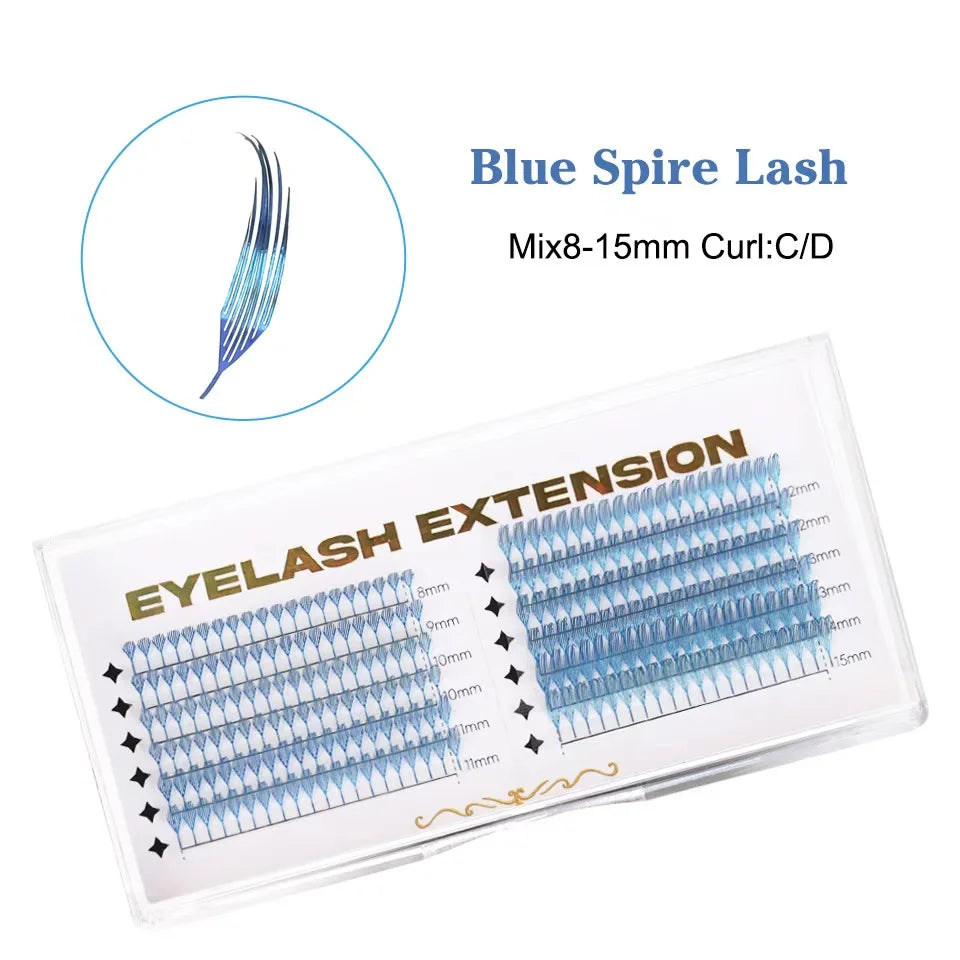 New Fashion Shiny Comic Spire Eyelash Extension Holographic Manga False Eyelashes Tinsel Anime Lashes For Christmas Party Makeup
