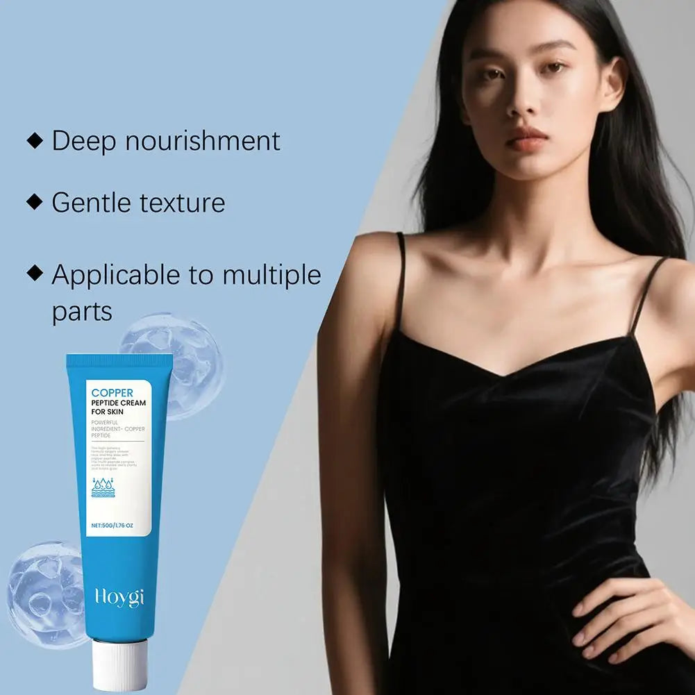 Copper Peptide Cream Face, Daily Moisturizer Face Cream for Fine Lines &Wrinkle, Firming Skin Elasticity Korean SkinCare Product