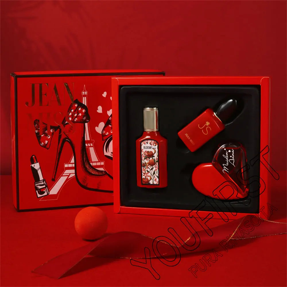 Women’s Perfume Gift Set – 3pcs Floral Collection with Long-Lasting Soft Elegant Fragrances