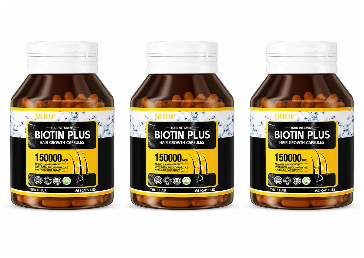 Hair Growth Capsules 60 Count Dietary Supplement Contain Biotin,inositol & Multiple Vitamins Promote Thicker and Healthier Hair