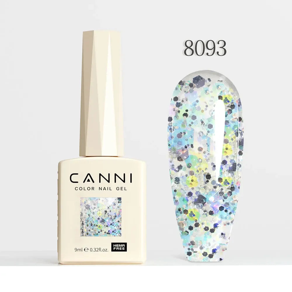 CANNI HEMA FREE TPO FREE 9ml Glitter Silver Cat Magnetic Gel Nail Polish Galaxy Diamond Full Coverage Pigmented Gel for Nail