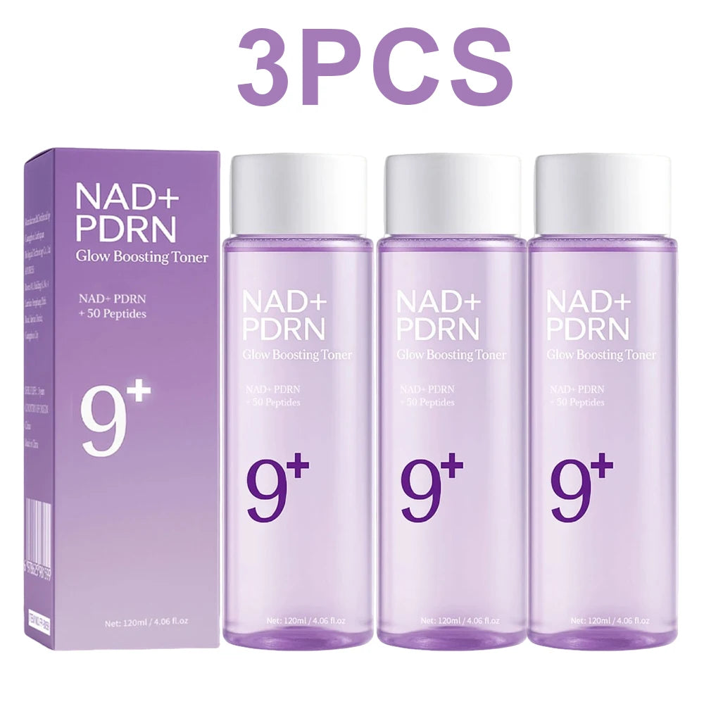 3PCS NAD+PDRN Glow Boosting Toner, Firming, Hydrating, Elasticity, Fade Fine Lines, Skincare Moisturizing Essence for Dry Skin