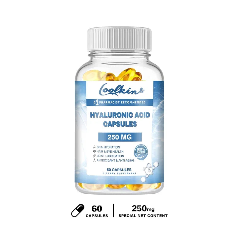 Hyaluronic Acid Capsules - Promote Firm Skin, Strong Nails & Hair, Healthy Joints, Antioxidant