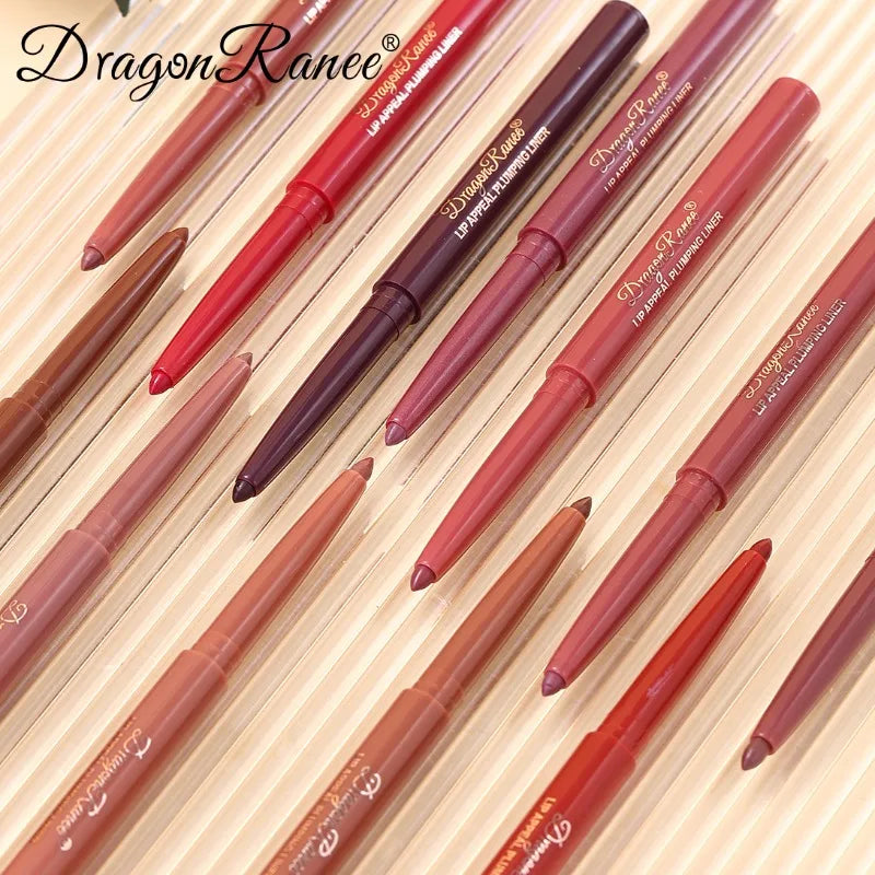 12 Colors Lip Liner Lipstick Pen Long-Lasting Waterproof Sweatproof Lip Contouring Pen Matte Velvet Non-fading Color Lips Makeup