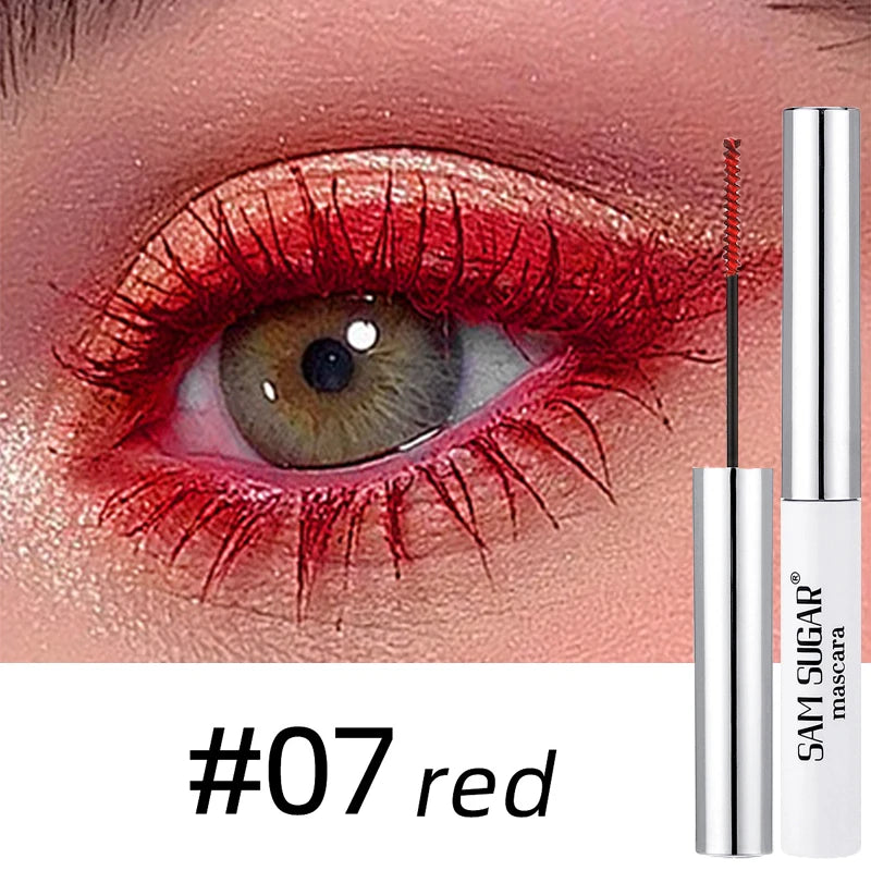 Colorful Curling Mascara Fine Brush Lengthens Eyelashes Thick Waterproof Blue Mascara Natural Eyelash Green Halloween Eye Makeup