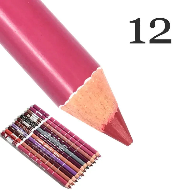 28Color Antifouling Lip Liner Professional Lipstick Pen Precise Waterproof Lip Outline Pencil Lip Makeup Lasting Eyeliner Creamy