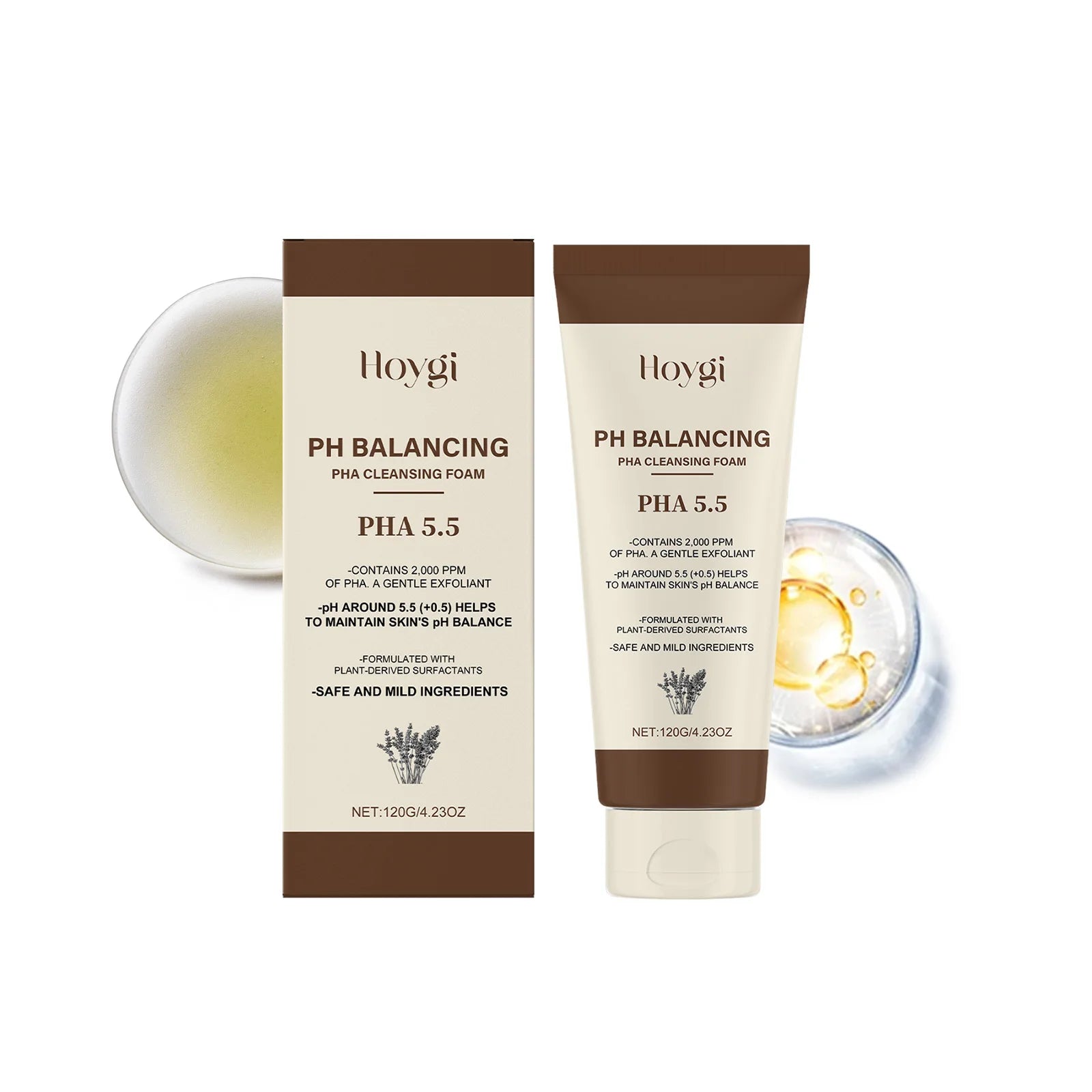 Hydrating Cleansing Foam, Gentle Face Wash with Aloe & Mint for Sensitive Skin, Refreshing Non-Drying Formula