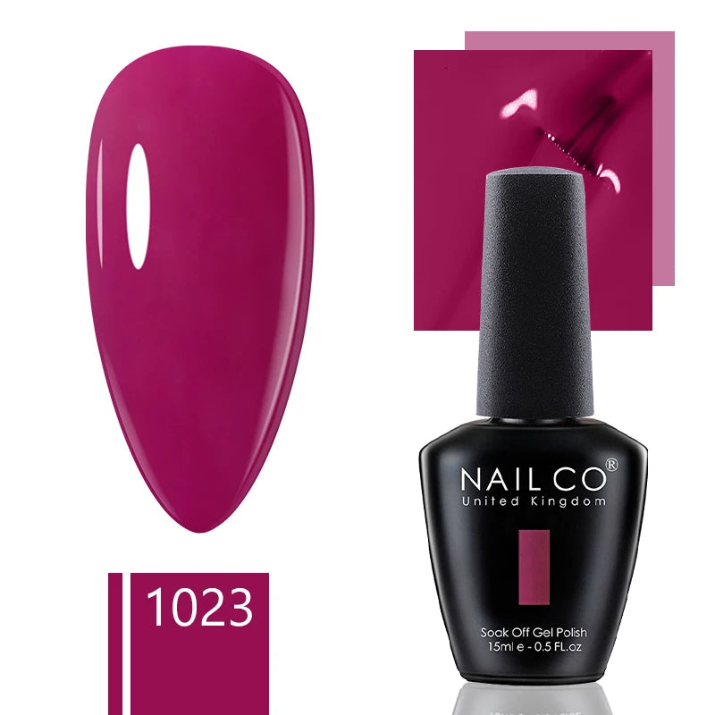 NAILCO 15ml Dark Gel Nail Polish Semi-permanent Varnish Hybrid UV Nails Art Glitter Colors Gel Polish Manicure Enamels For Nails