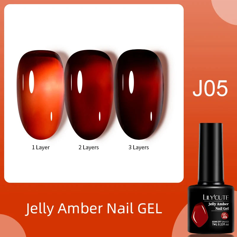 LILYCUTE 7ML Jelly Nude Pink Quick Extension Gel Nail Polish Transparent  Finger Prolong Long Lasting Construction Gel Varnish
