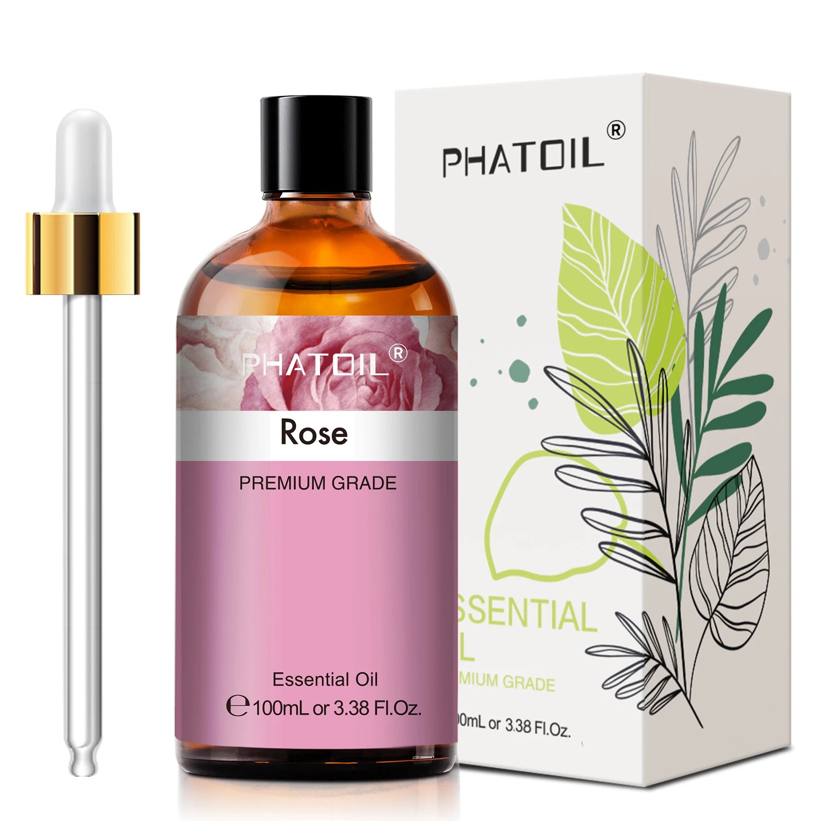 PHATOIL 100ml Pure Natural Essential Oils For Diffuser Candle Making Lavender Jasmine Vanilla Eucalyptus Aroma Essential Oil