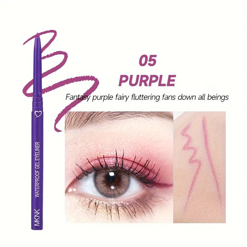2 In 1 Eyeliner Lip Liner Gel Pencil Waterproof Long-lasting White Black Brown Easy Wear Eyeliner Makeup For Eyes 6 Colors Optio