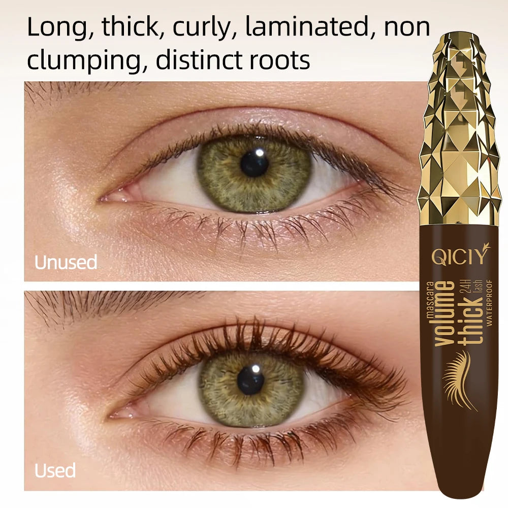 Waterproof Brown Mascara, Thick and Long-lasting, Not Prone To Smudging The Lashes