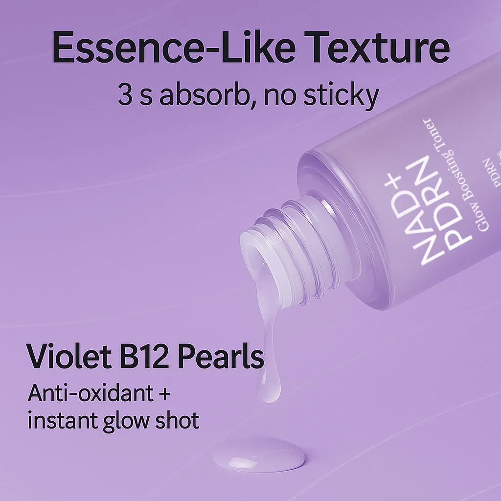 3PCS NAD+PDRN Glow Boosting Toner, Firming, Hydrating, Elasticity, Fade Fine Lines, Skincare Moisturizing Essence for Dry Skin