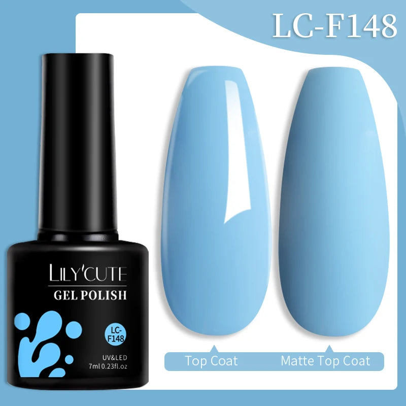 LILYCUTE 7ML Jelly Amber Gel Nail Polish Brown Crystal Translucent Dull Color Nail Art Gel Semi Permanent UV Gel Polish Varnish