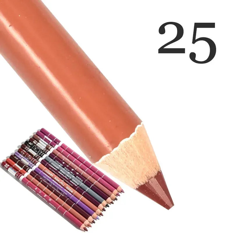 28Color Antifouling Lip Liner Professional Lipstick Pen Precise Waterproof Lip Outline Pencil Lip Makeup Lasting Eyeliner Creamy