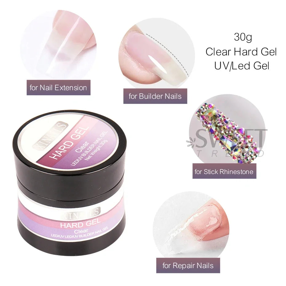 30g Extension Strengthening Nail Construction Gel Clear Jelly Hard Gel Multifunctional Fast Building UV Prolong Manicure Tools