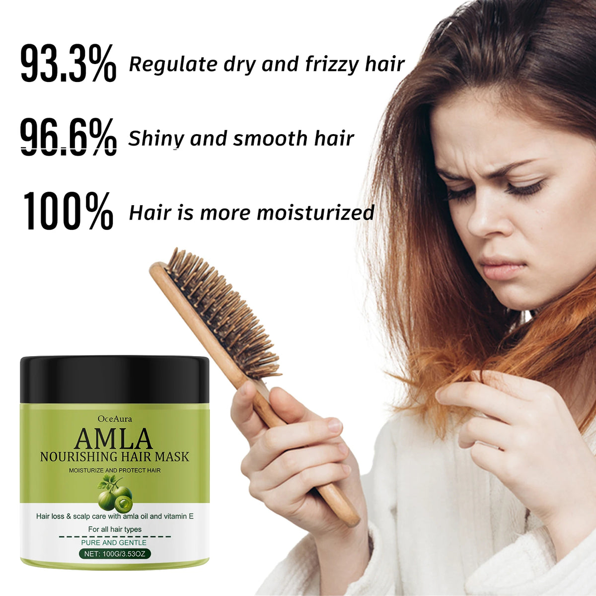Hair Mask Original Amla Oil Hair Growth Moisturizing Smoothing Repair Damaged Dry Frizzy Ends Split Scalp Treatment Conditioner