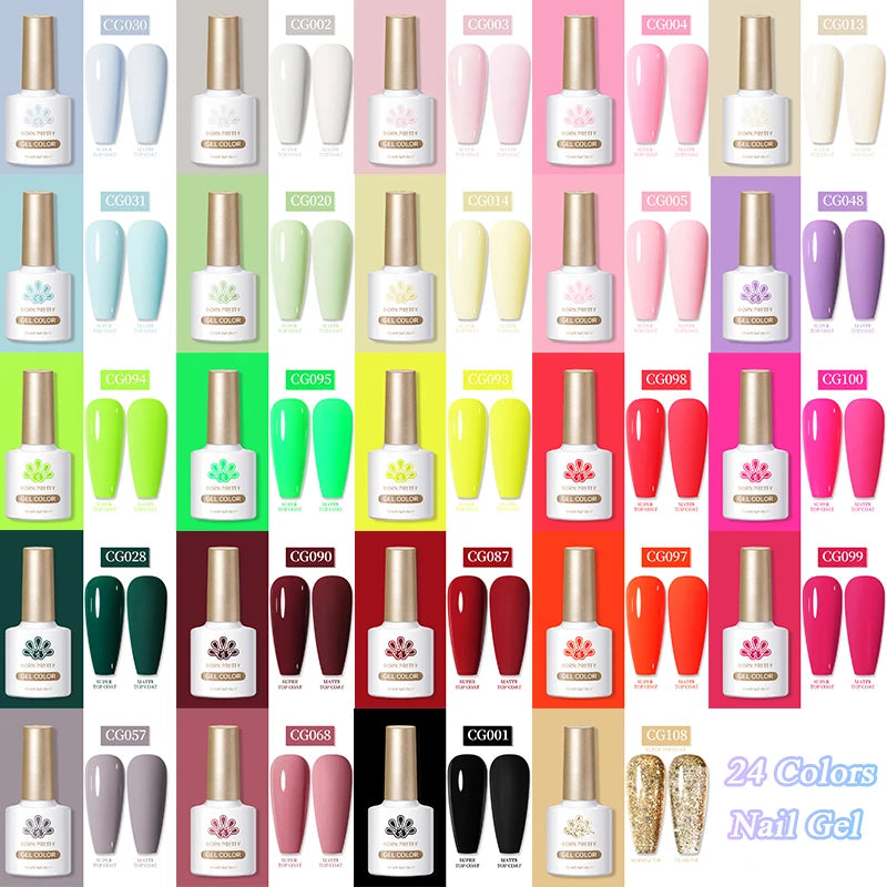 BORN PRETTY 10ML Nail Gel Polish Soak Off UV LED Semi Permanent Nail Salon Home Design French Nails Manicure Gel Nails