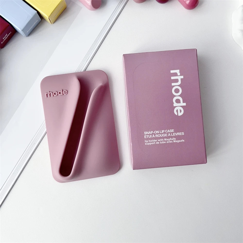 Rhode New Style Lip Gloss Ribbon Color Magnetic Snap-on Lipstick Stand Holder Makeup Limited Edition Long Lasting Lip Glosses