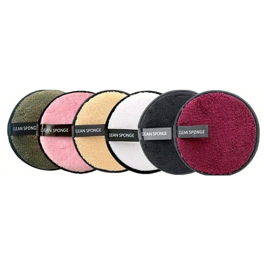 5pcs Soft Skin Makeup Remover Cleansing Polyester Tools For Men And Women