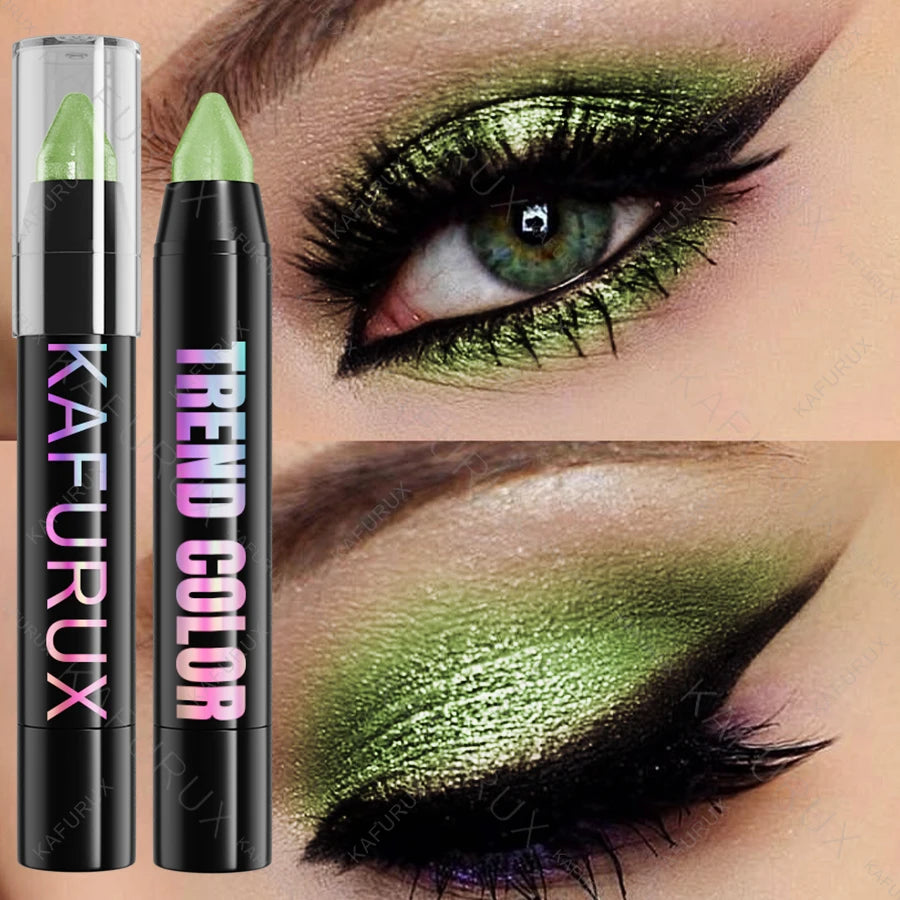 19 Colors Glitter Eye Shadow Pen Waterproof Metallic Matte Nude Eye Shadow Korean Makeup Gifts Purple Blue Brown Green Cosmetic