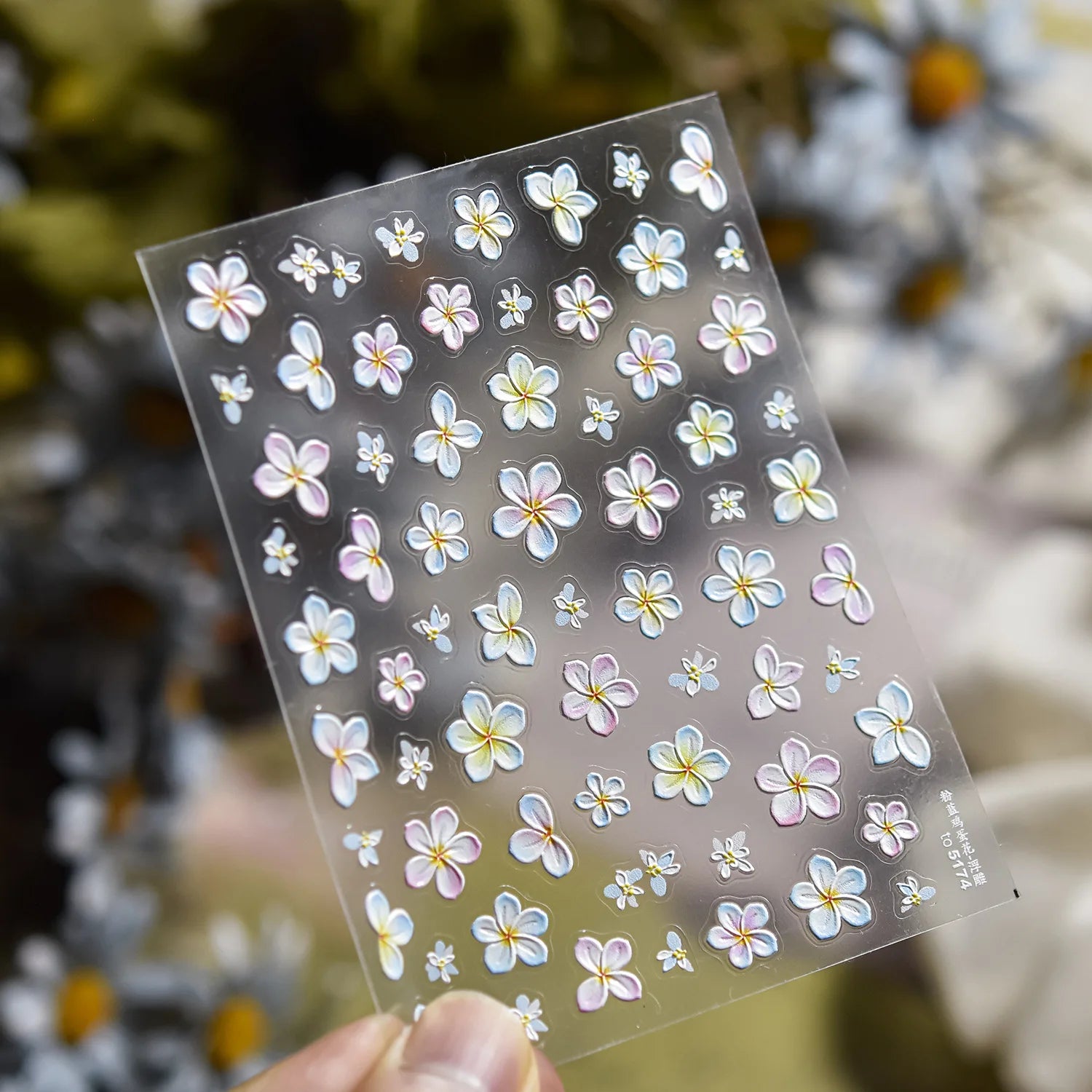 Cherry Blossom Nail Art Stickers 5D Embossed Nail Stickers Spring Self Adhesive Nail Decorations Stickers Decals Manicure Tools