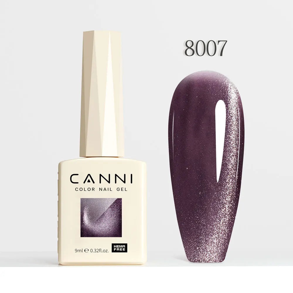 CANNI TPO/HEMA FREE Cat Eye Gel Nail Polish 9ml 48 Colors High Gloss UV-Removable Nail Art for Salon & DIY Manicure
