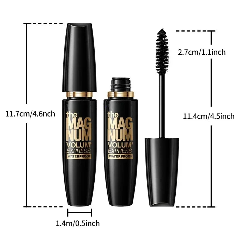 4D Black Mascara Thickening Lengthening Curling Waterproof Liquid Fiber Mascara Lasting Black Content and Non-caking Prolonged