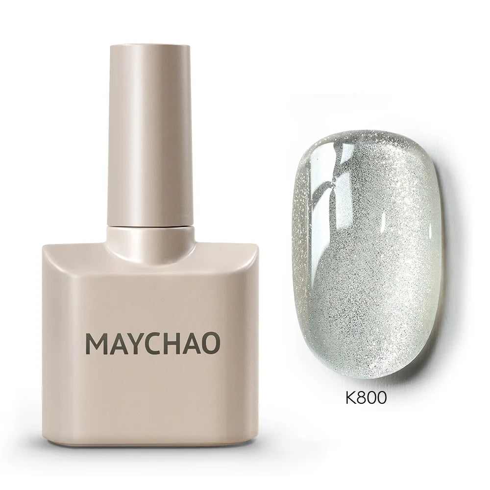 MAYCHAO Cherry Red Gel Nail Polish 12ml Glossy Semi Permanent Soak Off UV LED Frosted Gel Nails Base Painting Varnish