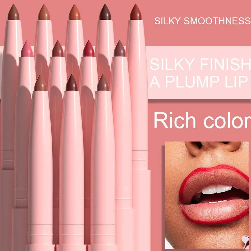 6Pcs Velvet Matte Lip Liner Pencil Set High Pigment Smooth Silky Texture Easy to Color & Define Lip Contours Daily Lip Makeup