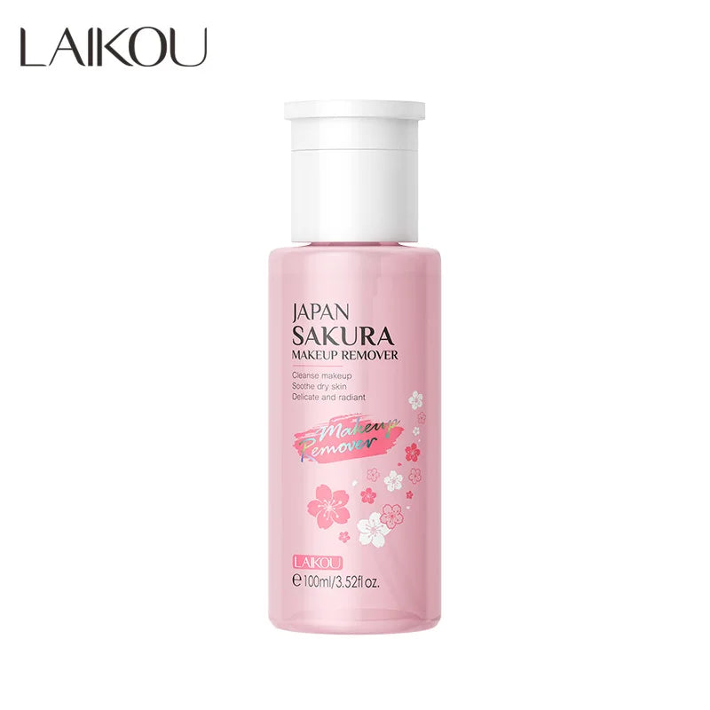 LAIKOU Portable Makeup Remover Lashes Cleansing Liquid Water Lip Eye Gentle Care Make-Up Travel Skin Remover Face Skincare 100ml