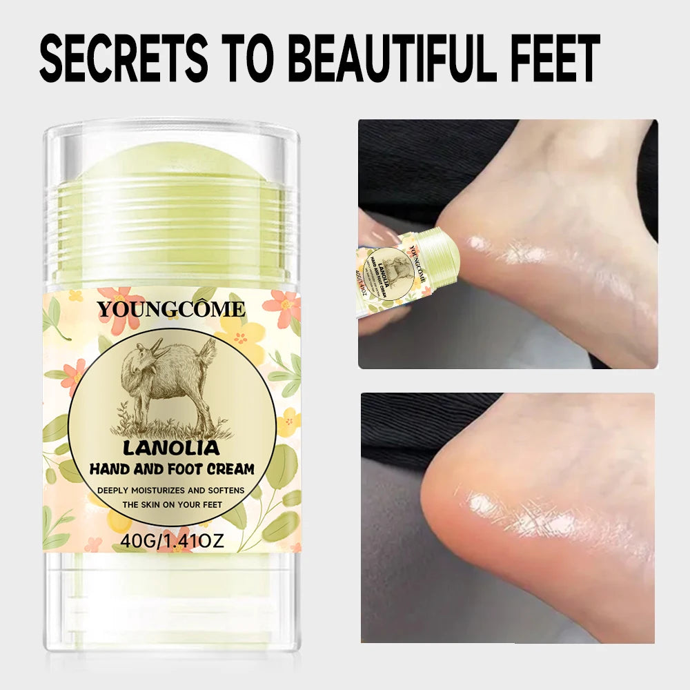 Foot Care Cream Stick Dry Cracked Feet Heel Gentle Exfoliation Softening Skin Ultra-Hydrating Hand Foot Cream Foot Balm