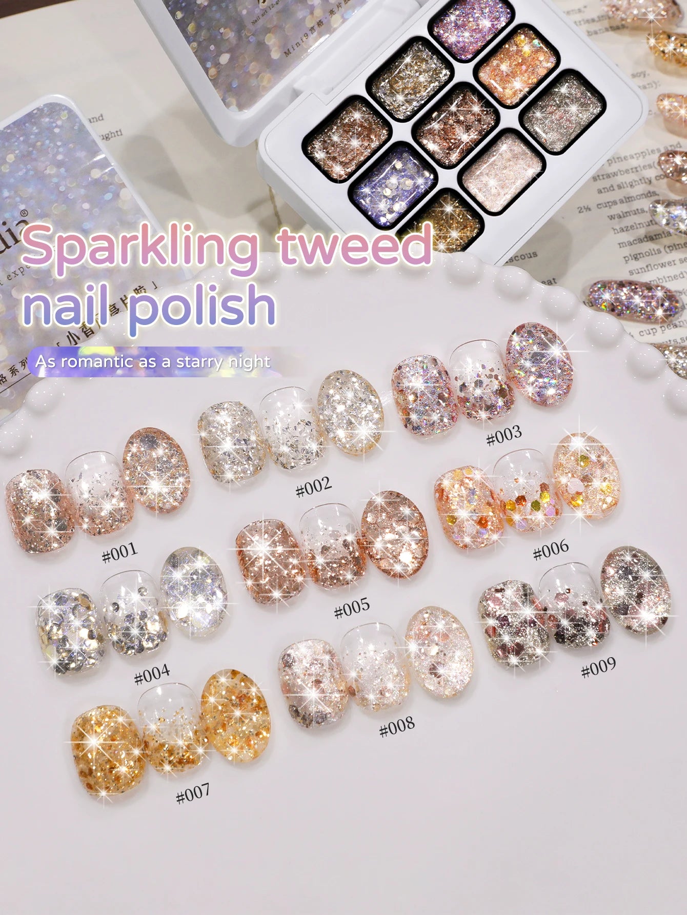 9 Colors Patting Glue Smudge Canned High Saturation Popular Semi-Solid Nail Polish Glue Nail Salon Special