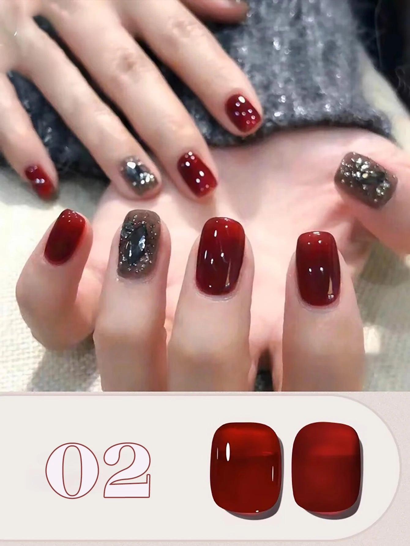 MN 1-12pcs 12ML Winter Popular Gel Nail Polish 2026 Whitening Dark Brown Wine Red Nails Nail Salon Red Nails Valentine Day Nails