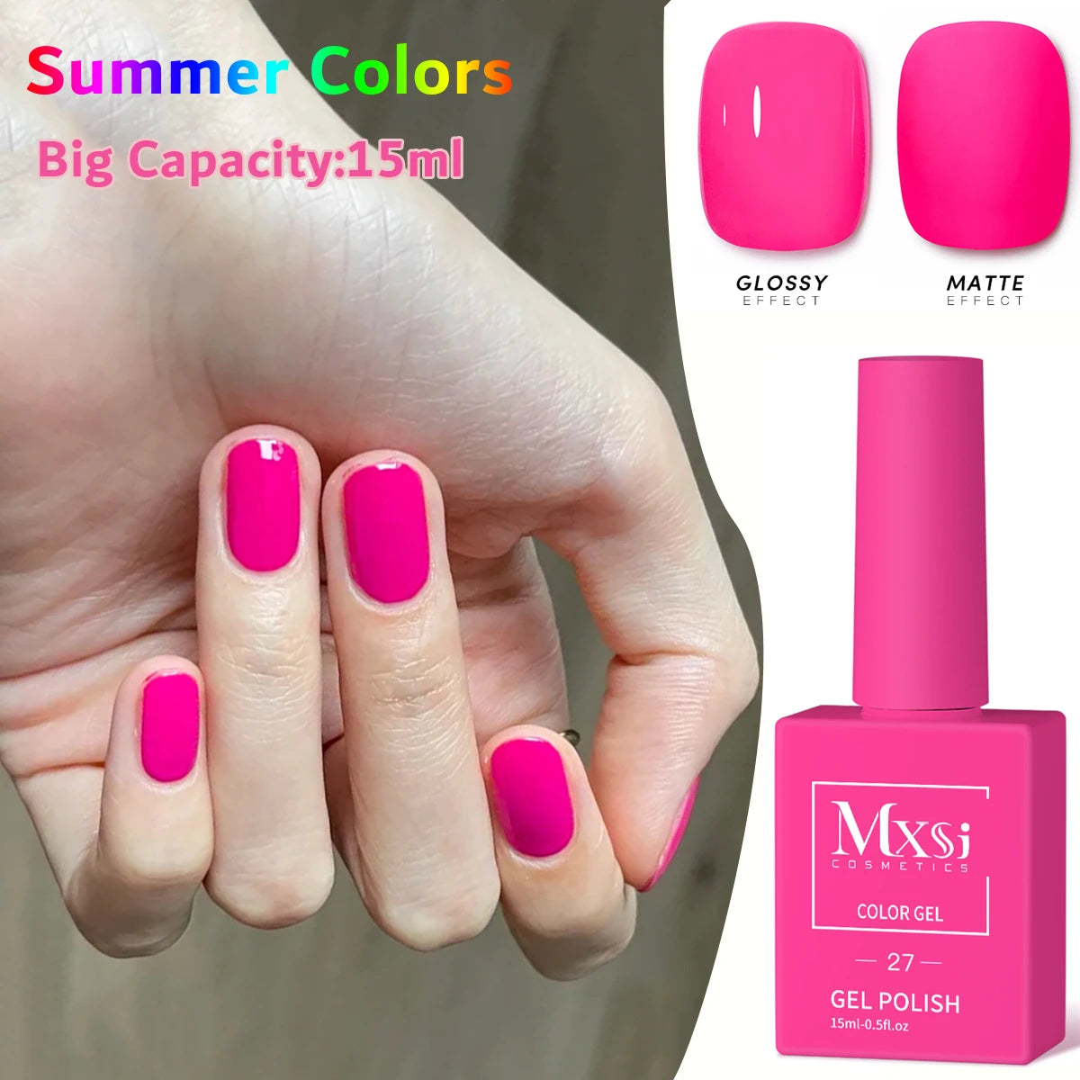15ml French Gel Nail Polish 60 Colors Nail Supplies Vernis Semi Permanent Nail Art Manicure Soak Off LED UV Gel Nail Varnishes